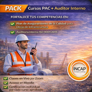 Pack Curso PAC (40 h) + Curso Auditor Interno ISO 9001 (16 h) – Online Sincrónico